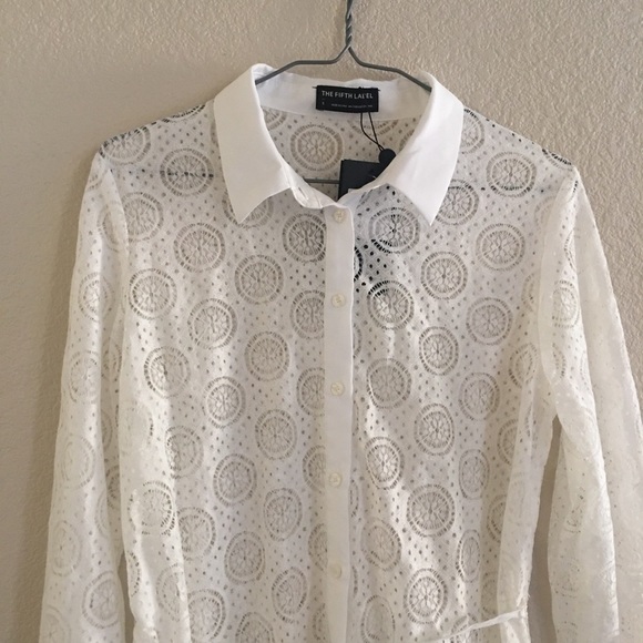 The Fifth Label Long Sleeve Sheer Geometric Lace - Picture 6 of 8